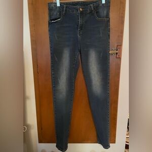 Lightly Distressed Skinny Jeans